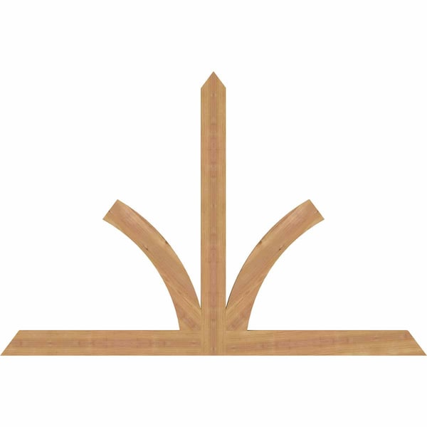 Ekena Millwork Richland Timber Gable Bracket, Western Red Cedar, 60"W x 40"H x 1 1/2"D x 3 1/2"F, 16/12 Pitch GBW060X40X0204RIC00SWR - main